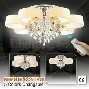 אביזרים לעיצוב הבית נברשות    LED Crystal Ceiling Light Chandelier Lamp Kitchen Bed Modern Living room Lights