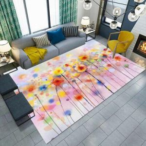 מתיז בצבעי מים פרחוני עיצוב אזור שטיחים שטיח לחדר שינה שטיח רצפה בסלון