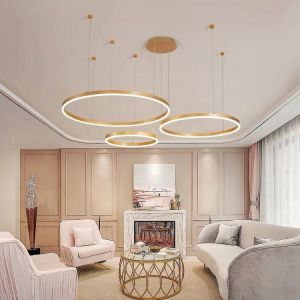Postmodern LED Circle DIY Chandelier Light  Fixtures For Home living room shop restaurant  decoration 110v 220v