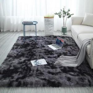 Simple Nordic Carpet Tie-dyed Gradient Long Plush Soft Modern Rug for Bedroom Living Room Environmental Non-Slip Carpets