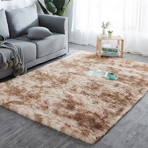 Tie Dye Carpet Shaggy Plush Floor Fluffy Printed Mats For KIDS Faux Fur Area Rug Living Room Mats Absorption Alfombra