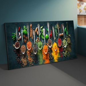 Herbs and Spices for Cooking Canvas Art Posters And Prints Kitchen theme Canvas Paintings On the Wall Art Pictures Cuadros Decor