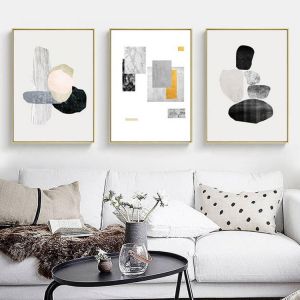 Geometry Poster Abstract Canvas Painting Marble Texture On The Wall Art Print Nordic Modern Picture For Living Room Home Decor