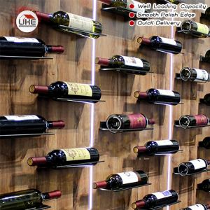 Never Rust Wall Mounted  Wine Bottle Rack Holder Display Shelf Kitchen Bar Exhibition creative red Wine Rack Wall