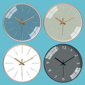 [12 inch 30cm] living room bedroom modern simple creative fashion solid color clock mute quartz clock wall Watch