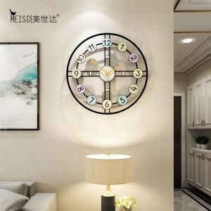 MEISD Creative Designer Wall Clock Fashion Decorative Large round Wall Clock Print Quartz Hanging Watch Home Decor Free Shipping