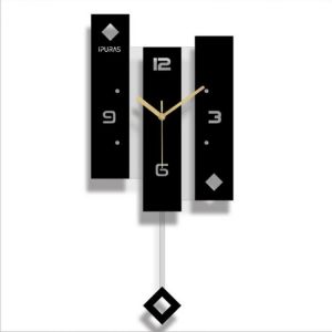 New Wall Clock Quartz Nordic Clock With Pendulum Large Size Wall Watch Modern Design For Home Decoration Big Duvar Saati Decor