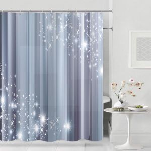 Modern shiny fashion Solid Shower Curtain Polyester Fabric Thick Waterproof Bath Curtain Mold Simple Bathroom Partition Curtain