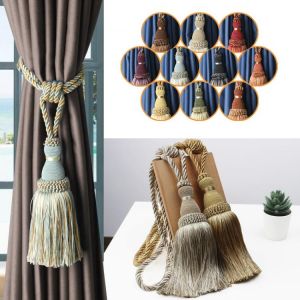 אביזרים לעיצוב הבית וילונות 2 Pc Tassel Curtain Tieback Home Decoration Curtains Rope Bandage Hanging Balls for Livingroom Bedroom Accessories Wholesale