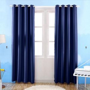 אביזרים לעיצוב הבית וילונות Modern Blackout Curtains For Bedroom Living Room Solid Color Window Curtains Fabrics Ready Made / Finished Drapes   Short / Long