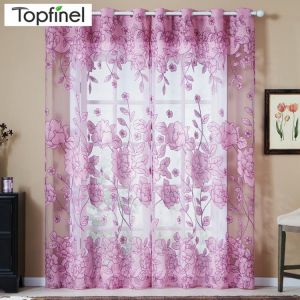 Luxury Tulle for Windows Curtain Jacquard Embroidered Volie Sheer Blackout Curtains for Living Room the Bedroom Blinds Panel
