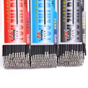 50pcs/set 0.7mm Ballpoint Pen Refill Black Red Blue Ink Office Supplies Universal 107mm Length Press Replaceable Writing Refills
