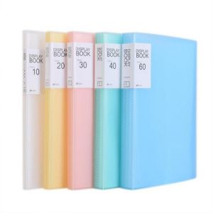 1PC A4 Display Book 20/40/60 Page Transparent Insert Folder Document Storage Bag for Bank Campus File Office Workplace Family