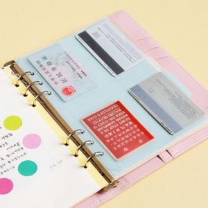 A5 A6 PVC Presentation Binder Folder Zipper Receive Bag Concise Diario Planner&amp Spiral Filing Products Card Holder