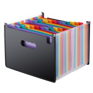 Hot Sale 24 Pockets Expanding File Folder A4 Organizer Portable Business File Office Supplies Document Holder Carpeta Archivador