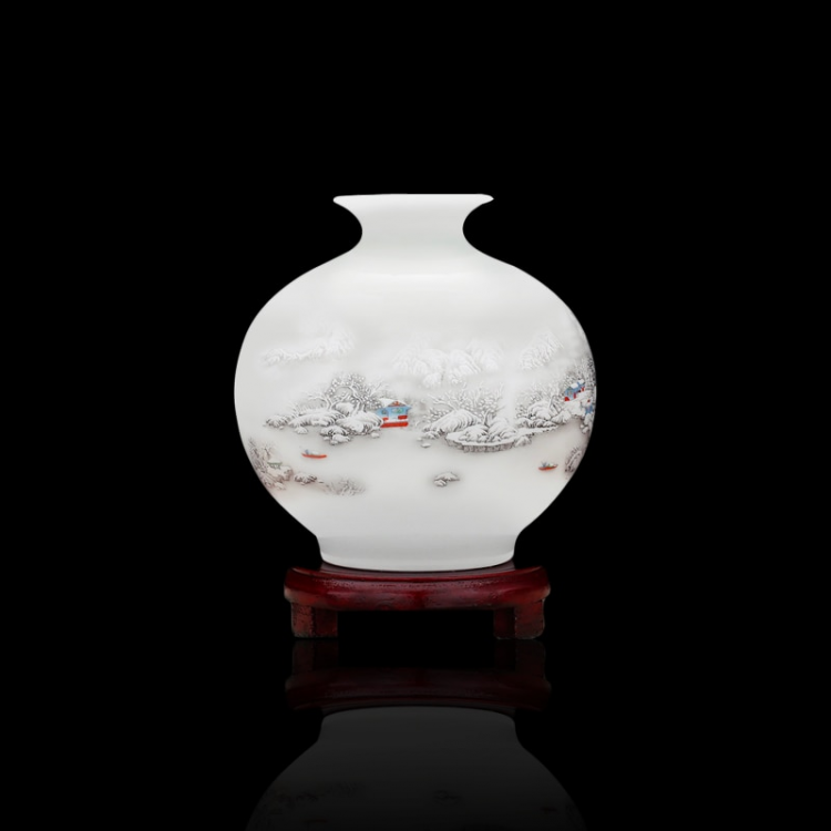 אביזרים לעיצוב הבית עציצים ואגרטלים Porcelain vase home decoration Chinese living room flower arrangement decoration craft