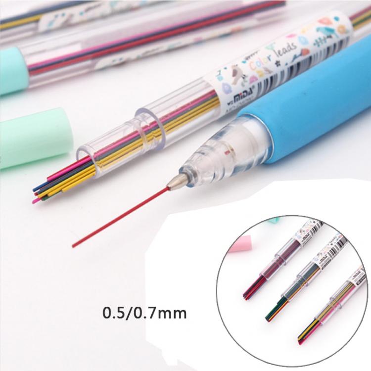 אביזרים לעיצוב הבית כלי כתיבה aliexpress 15pcs/set Colored Pencil Lead Set Replaceable Mechanical Pencil Refills 2B Colorful Ink  for Kids Diy Drawing Writing Supplies